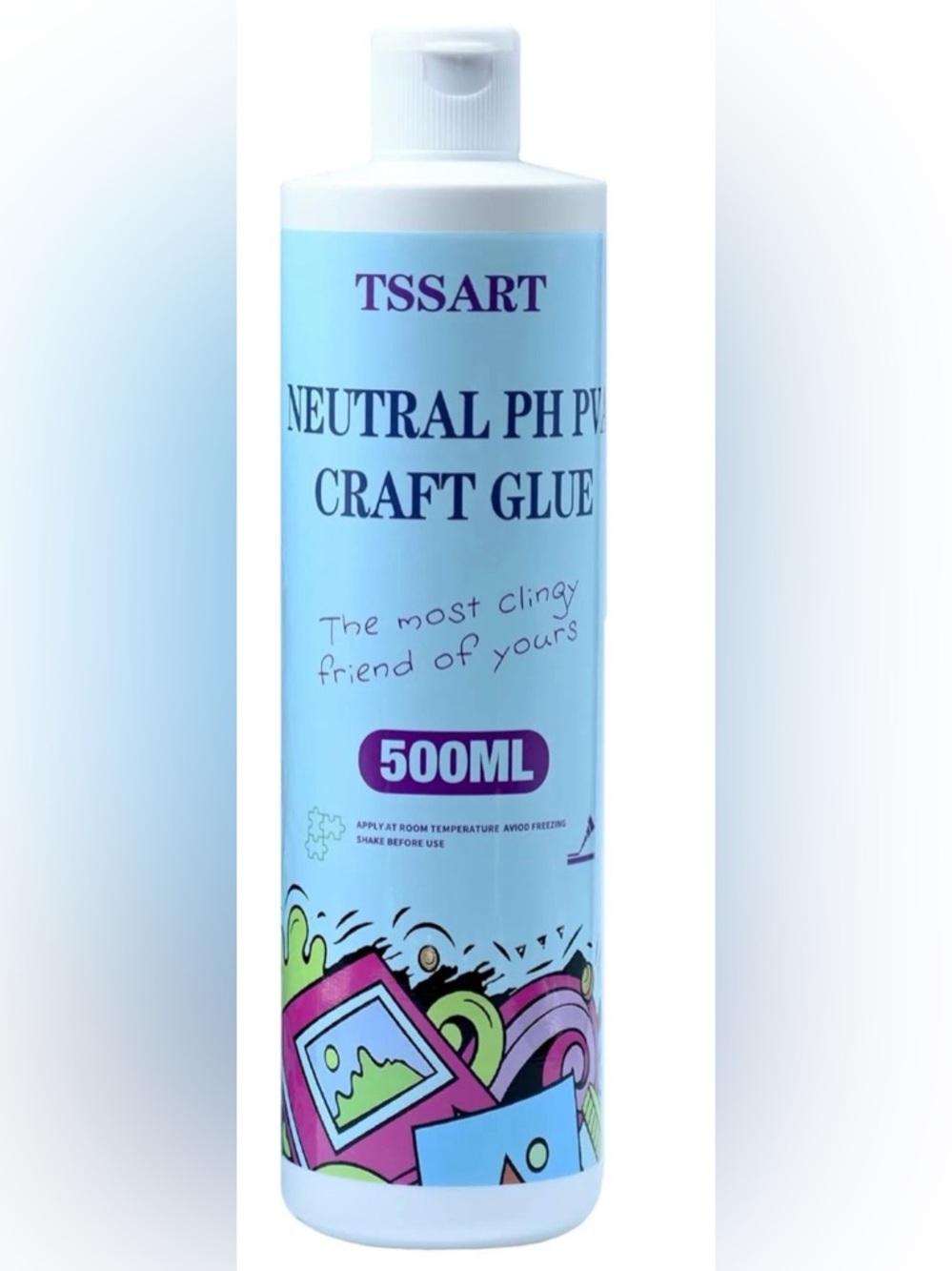 Neutral Ph Craft Glue - 500ML  Acid-Free PVA Formula Water Soluble Glue, Dries